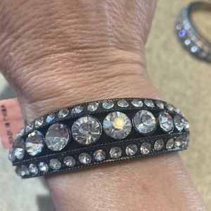 BNWT black simulated diamond bracelet.